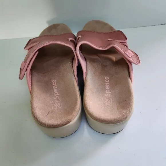 Spence Orthotic Coral Cloud Leather Hook Loop Comfort Sandals Size 7