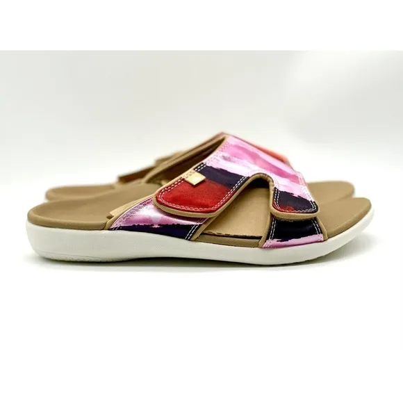 Spenco Sandals Women Size 10D Kholo Monet Sundress Orthotic Slide Adjustable