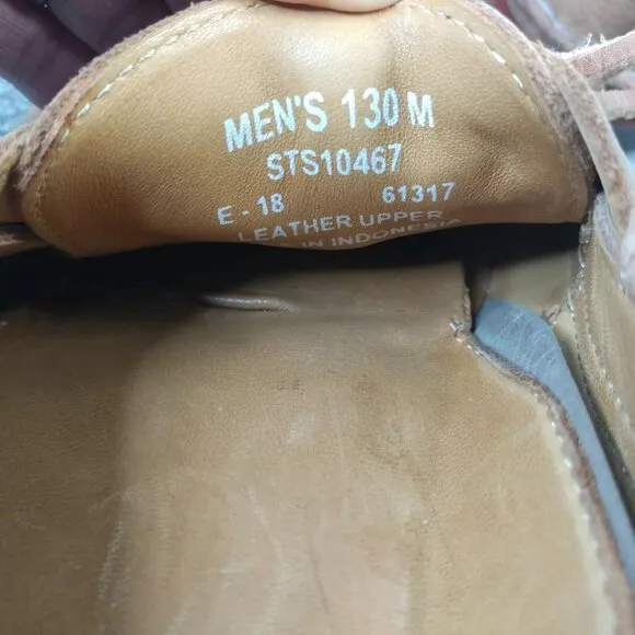 Sperry Gold Cup Boat Shoes Mens Size 13 Brown Tan Leather Slip On Casual