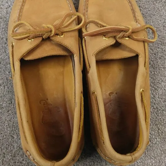 Sperry Gold Cup Boat Shoes Mens Size 13 Brown Tan Leather Slip On Casual