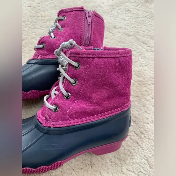 Sperry Little Kid Size 12 Saltwater PurpleDuck Boot