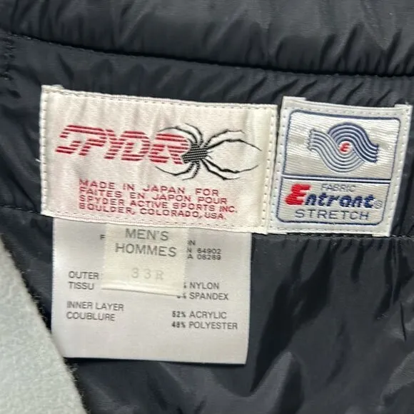 Spyder - Mens Vintage Ski, Snow Pants - SZ 33R, Navy Blue
