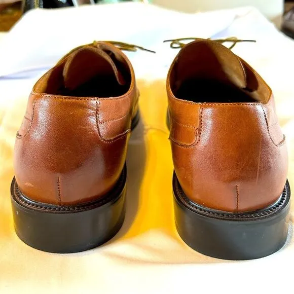 Stacy Adams Mens Derby Brown Leather Square Square Toe Lace Up Shoes Size 10M