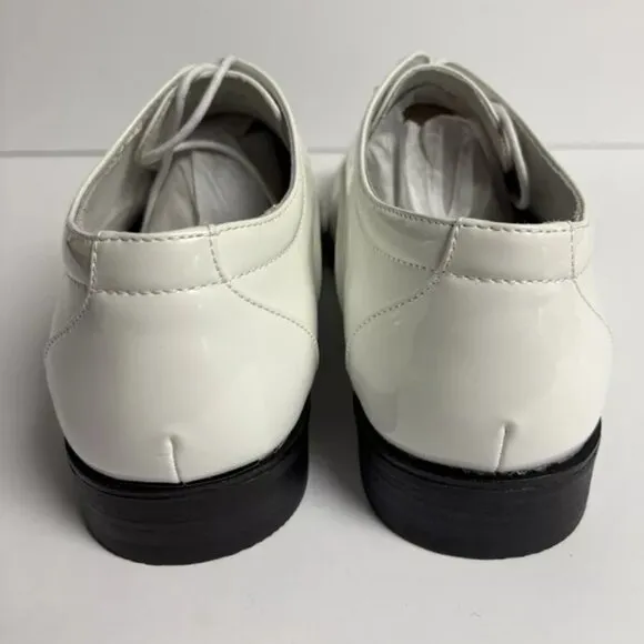 Stacy Adams Men’s Gala, Cap Toe Oxford Dress Shoes White, Size 9 M