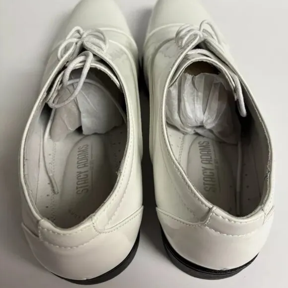 Stacy Adams Men’s Gala, Cap Toe Oxford Dress Shoes White, Size 9 M