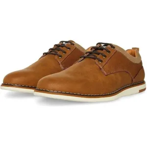 Steve Madden Landen Oxford Men's US 12 Brown Faux Leather Dress Shoes ZPO1908