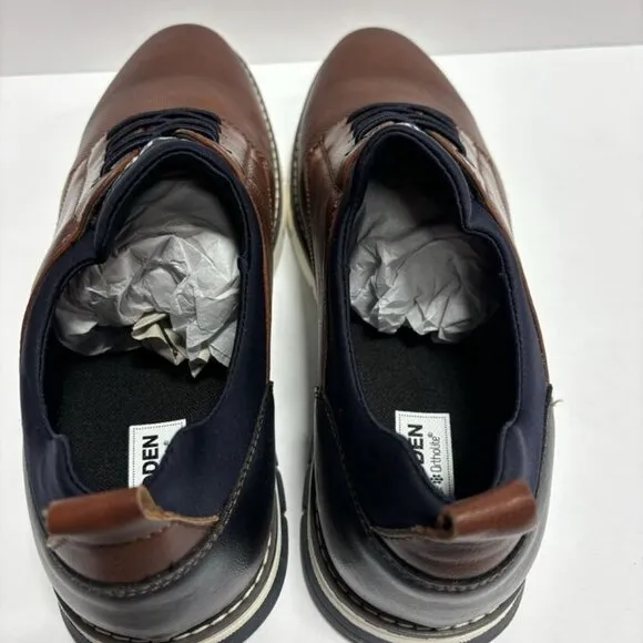 Steve Madden Men’s Lyddon Cognac Oxford Dress Shoes, Size 9.5 M