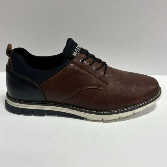 Steve Madden Men’s Lyddon Cognac Oxford Dress Shoes, Size 9.5 M