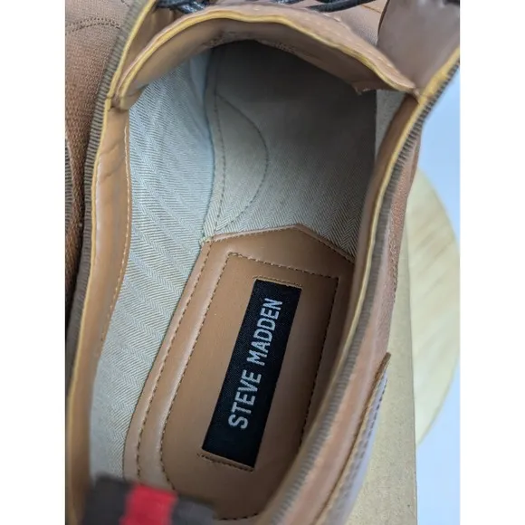 Steve Madden Saverio Casual Oxford Dress Shoes Brown Lace Up Casual Mens 9 New