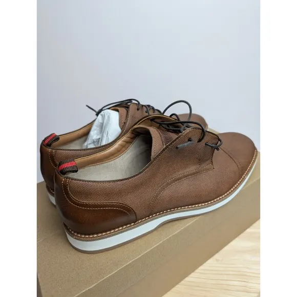 Steve Madden Saverio Casual Oxford Dress Shoes Brown Lace Up Casual Mens 9 New