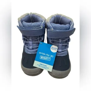 Stride Rite 360 Kids' Nebraska Snow Boot, Navy, 8M Toddler NWT