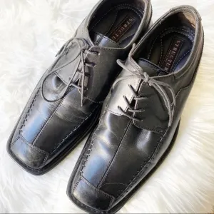 STRUCTURE Italian Leather Oxford Dress Shoes Black, Size 10