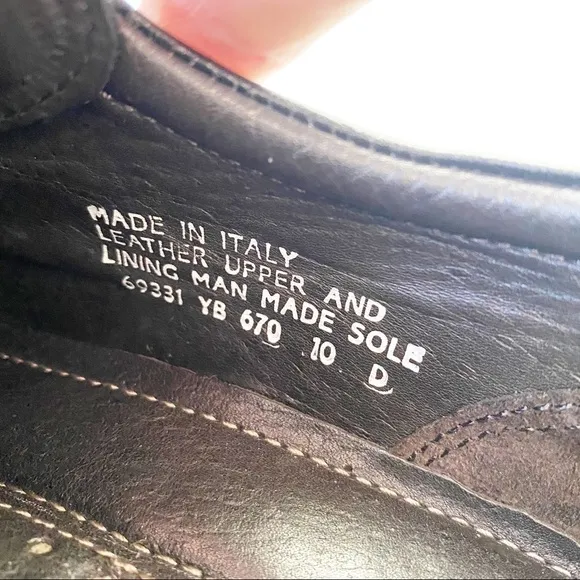 STRUCTURE Italian Leather Oxford Dress Shoes Black, Size 10