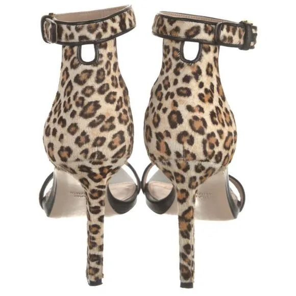 Stuart Weitzman Leopard Stiletto Sandal Heeled Nudist Minimalist Size EU 40.5