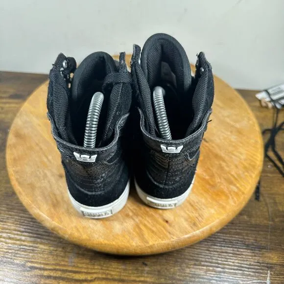 Supra Skytop Muska Black White Athletic Shoes Sneakers Women's Size 7.5