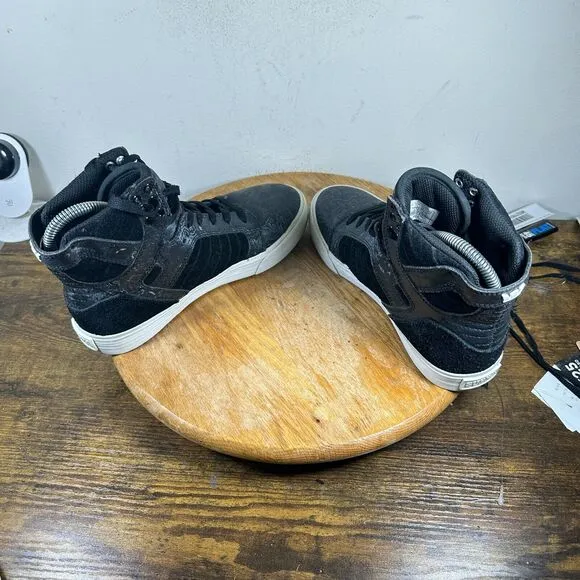 Supra Skytop Muska Black White Athletic Shoes Sneakers Women's Size 7.5