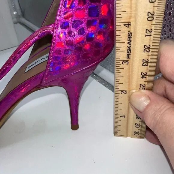 Tabitha Simmons Women's Nile Fuchsia Python Sandals Size US 9 - IT 39 B NEW WITH