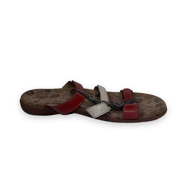 Taos Peace Prize Slide Sandals &quot;Patriot&quot; PEP-13007D Women's 11