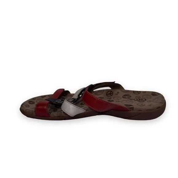 Taos Peace Prize Slide Sandals &quot;Patriot&quot; PEP-13007D Women's 11