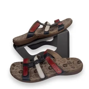 Taos Peace Prize Slide Sandals &quot;Patriot&quot; PEP-13007D Women's 11