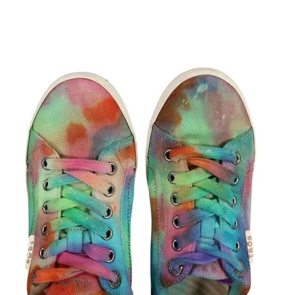 Taos Shoes Womens 7.5 Sneakers Casual Lifestyle Star Tie Dye Trainer Walking Low