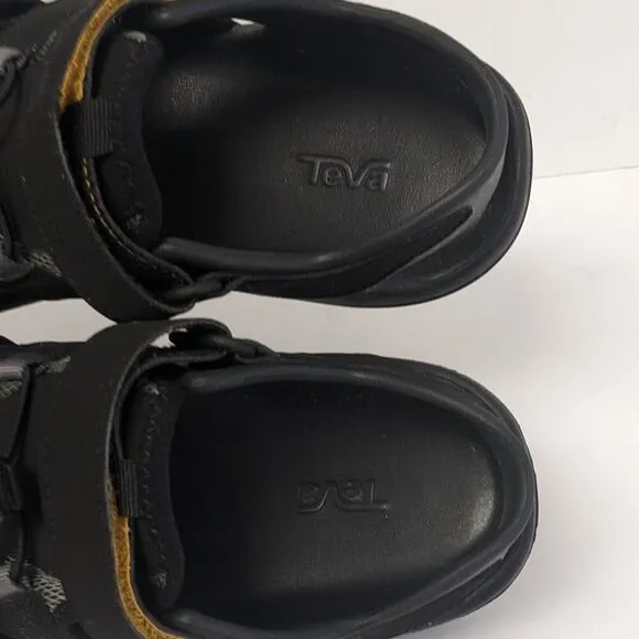 Teva Flintwood Fisherman Sport Sandals, Black, Men's 9