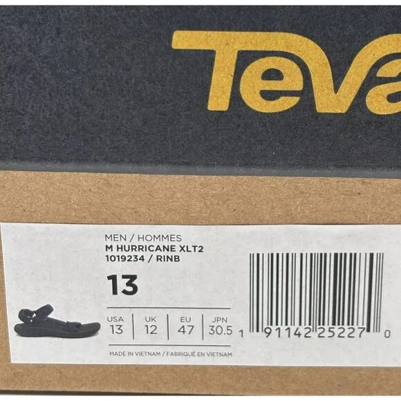 Teva Men's Sandals Hurricane XLT 2 Size 13 Chara Orion Blue/Black NIB