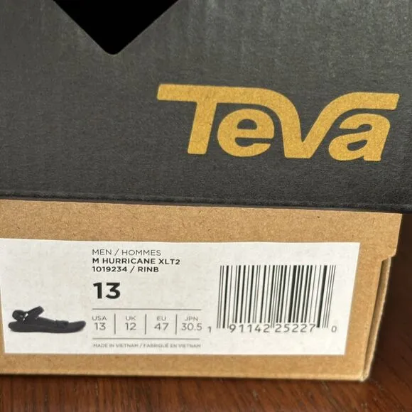 Teva Men's Sandals Hurricane XLT 2 Size 13 Chara Orion Blue/Black NIB