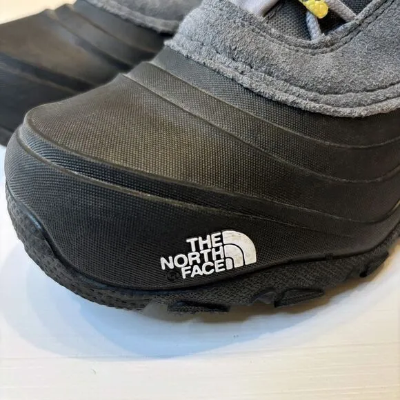 The North Face Alpenglow V Waterproof Gray‎ Black Winter Snow Boots US Size 5