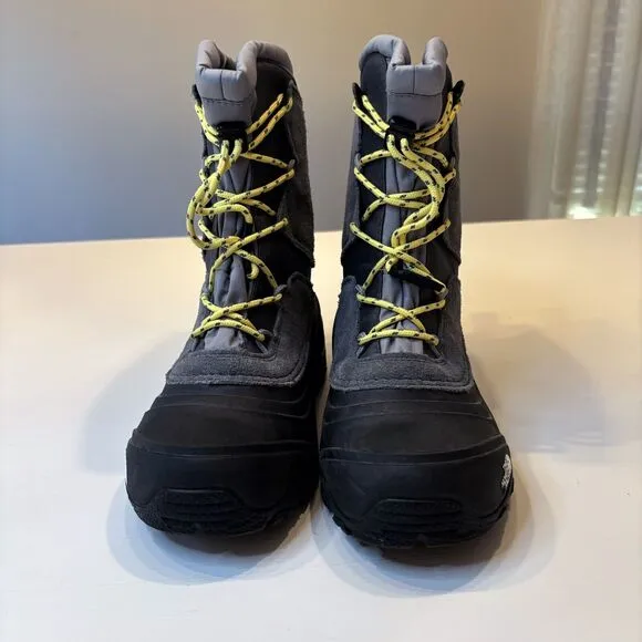 The North Face Alpenglow V Waterproof Gray‎ Black Winter Snow Boots US Size 5
