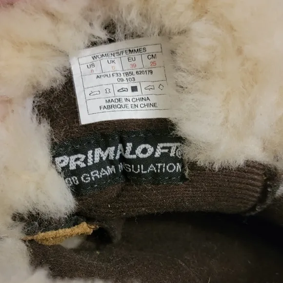 The North Face Womens Abby III Apre Boots Shearling Sherpa Leather size 8