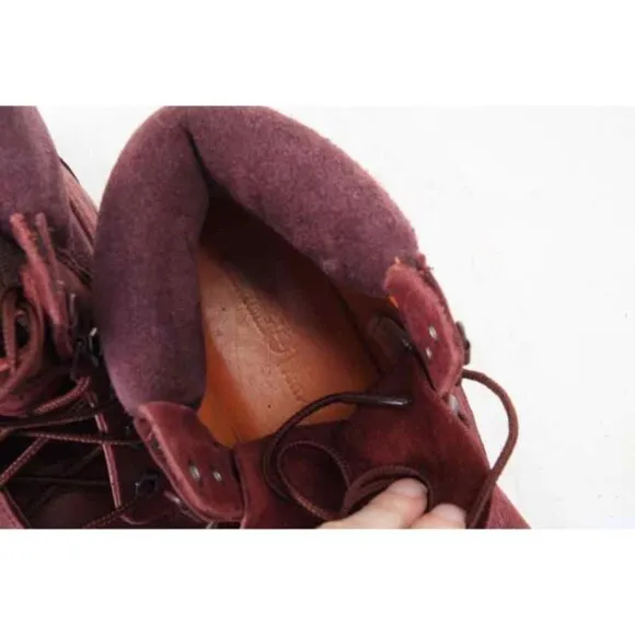 Timberland  6-INCH PREMIUM D-RING WATERPROOF BOOTS hiking boots maroon sz 8