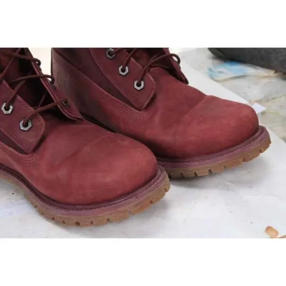Timberland  6-INCH PREMIUM D-RING WATERPROOF BOOTS hiking boots maroon sz 8