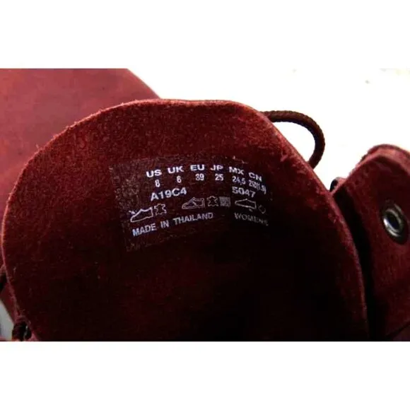 Timberland  6-INCH PREMIUM D-RING WATERPROOF BOOTS hiking boots maroon sz 8