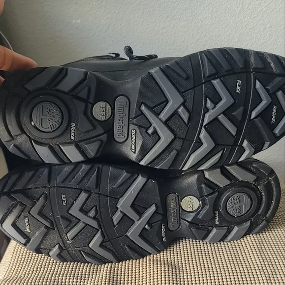 Timberland Black Leather Hiking Boots
