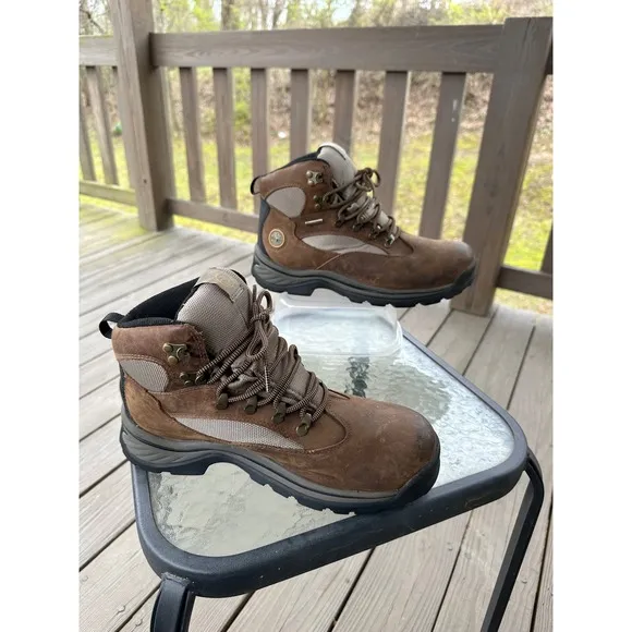 Timberland Chocorua Hiking Boots Waterproof Leather Brown A7598 Mens 10.5W