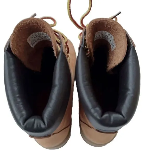 Timberland Classic Lace-up Combat Boots in Wheat Nubuck with Padded Collar