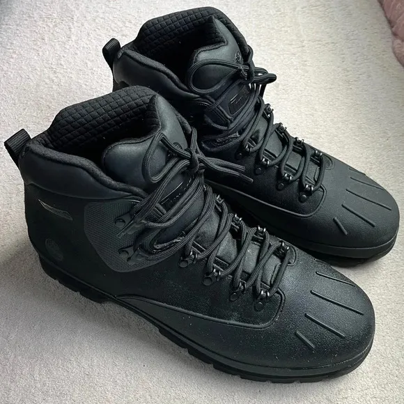 Timberland Euro Hiker Shell Toe Hiking Boots-Men’s 13-Black-Recycled-LIKE NEW