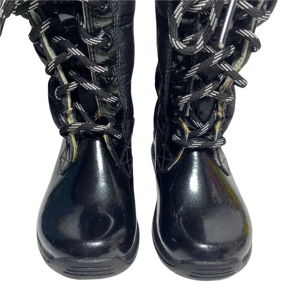 Timberland Girls Toddlers Winter Black Patent Leather Calf Puffer Boots Size 6