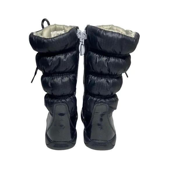 Timberland Girls Toddlers Winter Black Patent Leather Calf Puffer Boots Size 6