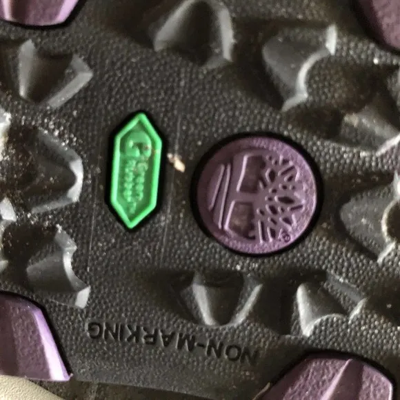 Timberland Hiking Boots Gray Suede Leather Purple Youth Size 5 4991R
