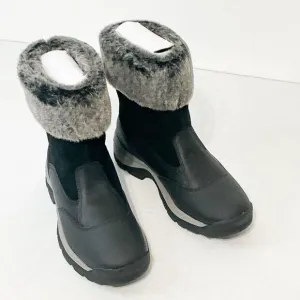 Timberland NWB Sz 9 Jet Black White Ledge Mid PrimaLoft Pull-On Snow Boots