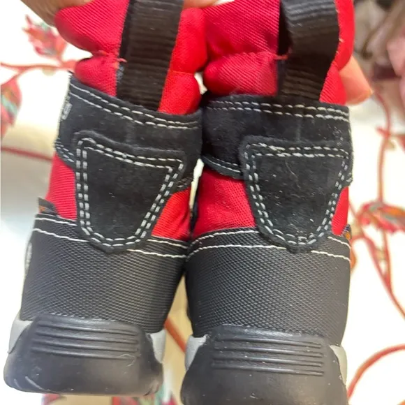 Timberland Thermolite 200 Gram Snow Boots black Red Lining EUC