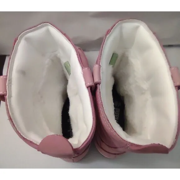 Timberland Winter Boots Womens Size 6 Pink Leather Mukluk Lined Snow Y2K
