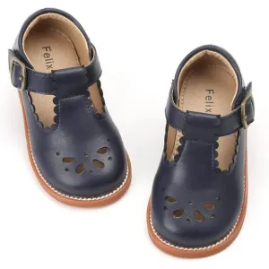 Toddler Little Girl Mary Jane Dress Shoes B366-navy Blue