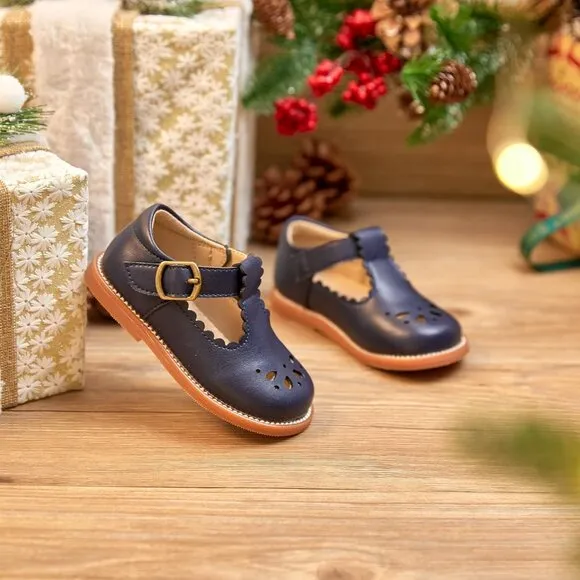 Toddler Little Girl Mary Jane Dress Shoes B366-navy Blue