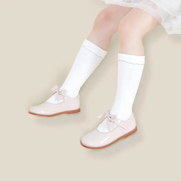 Toddler Little Girl Mary Jane Dress Shoes B380-nude