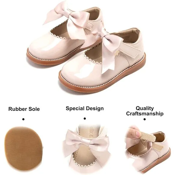 Toddler Little Girl Mary Jane Dress Shoes B380-nude