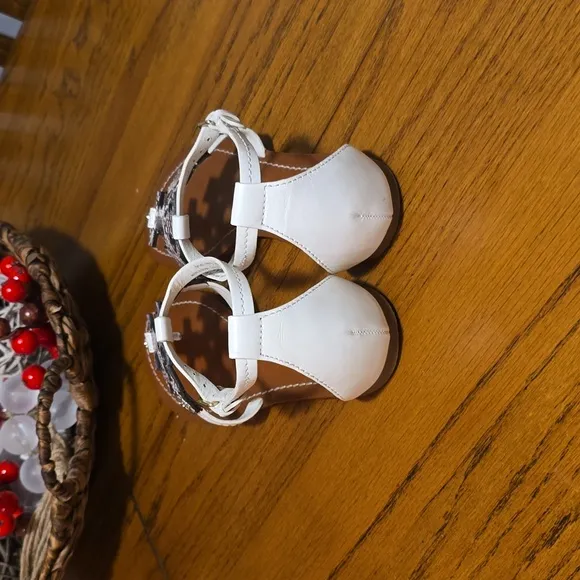 Tory Burch White and Brown Sandals