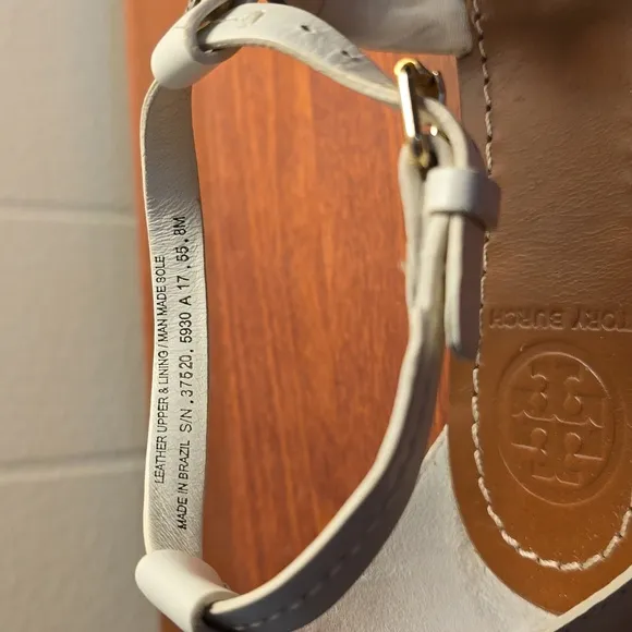 Tory Burch White and Brown Sandals